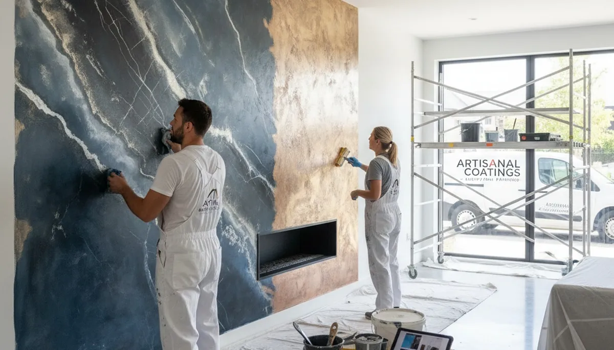 Professional faux painting and decorative wall finishes in Baltimore, MD home interior