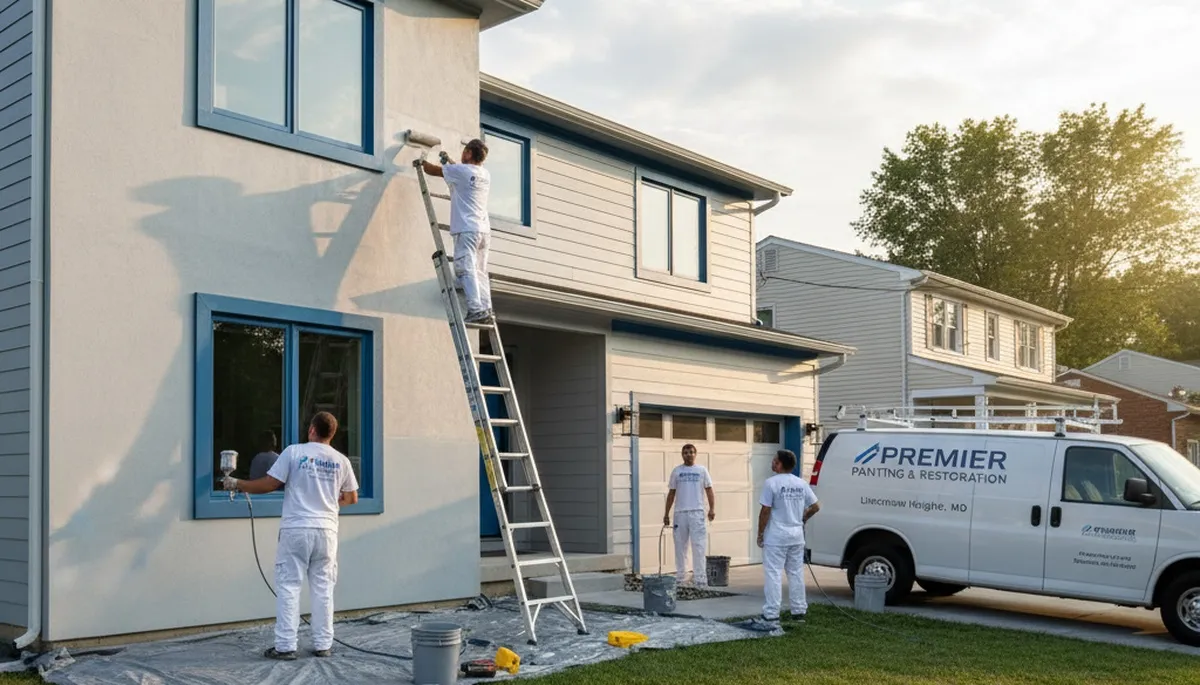 Professional house painters providing exterior home painting services in Baltimore, MD